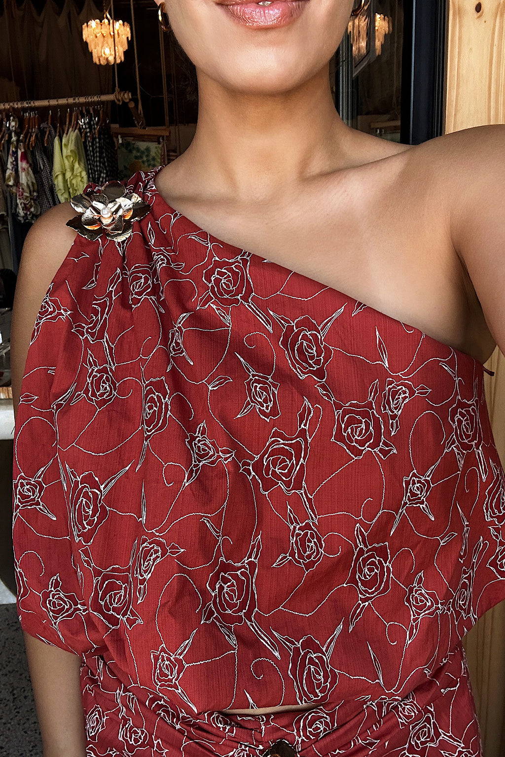 【新品】neru design kozara BRUNT LILY olive① Cierra Top – umber
