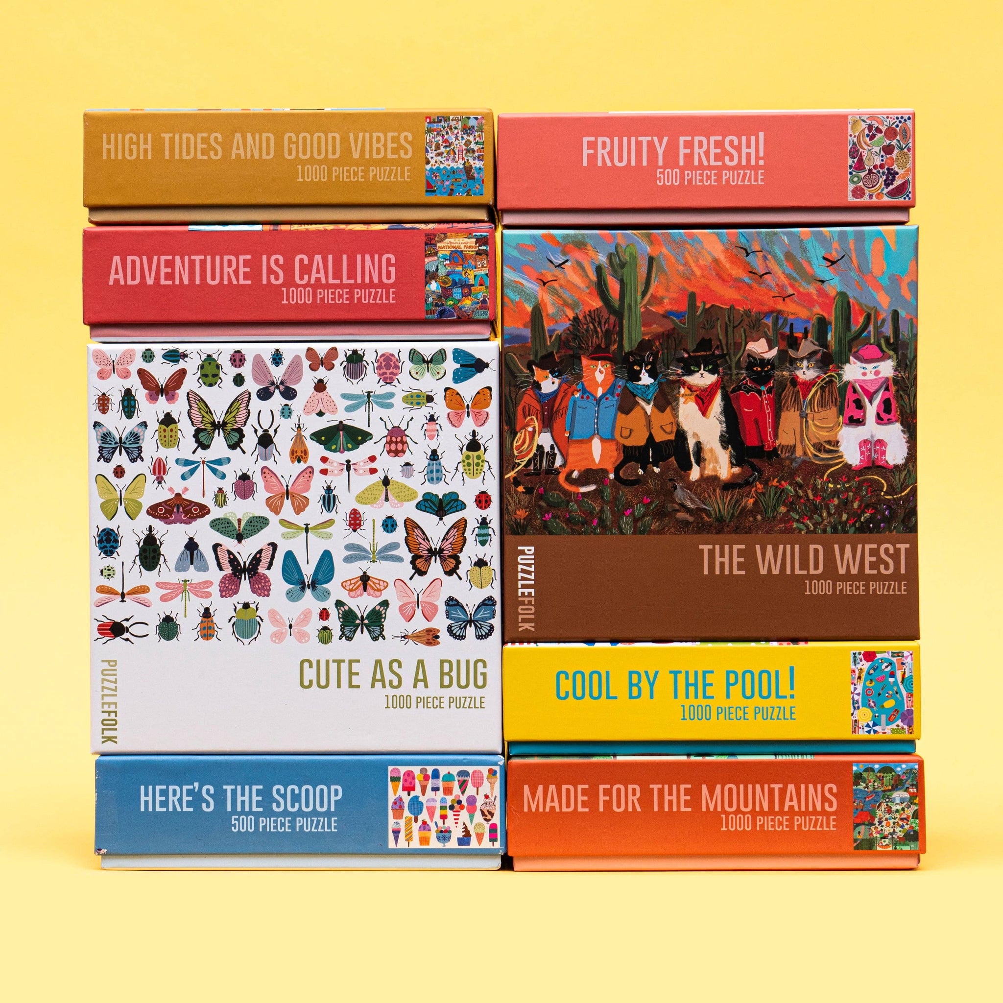 The Wild West 1000 Piece Western Cat Puzzle