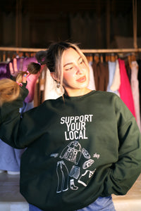 Support Your Local Vintage Shop (Green) - Umber the Label