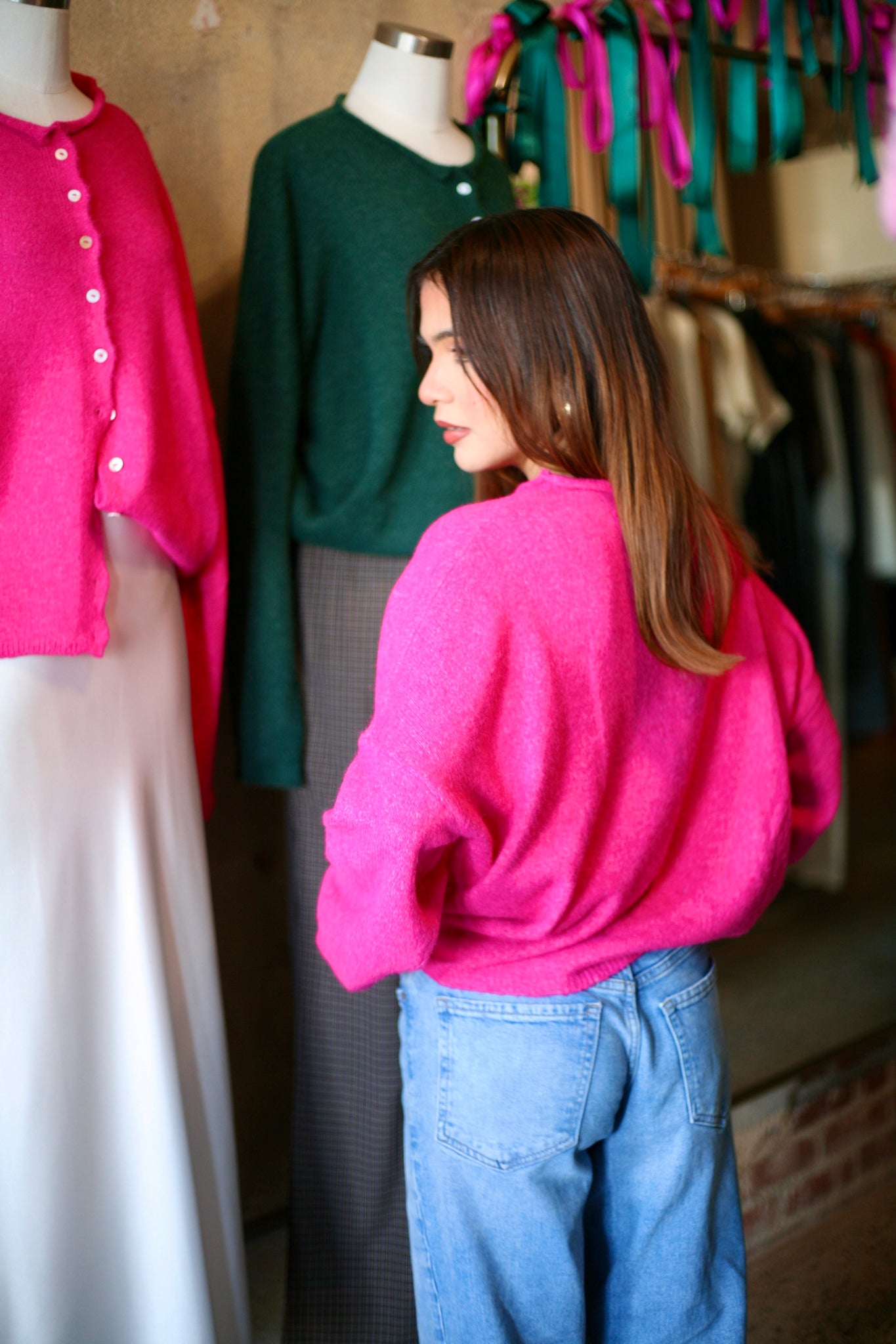 Sadie Cardigan - Fuchsia