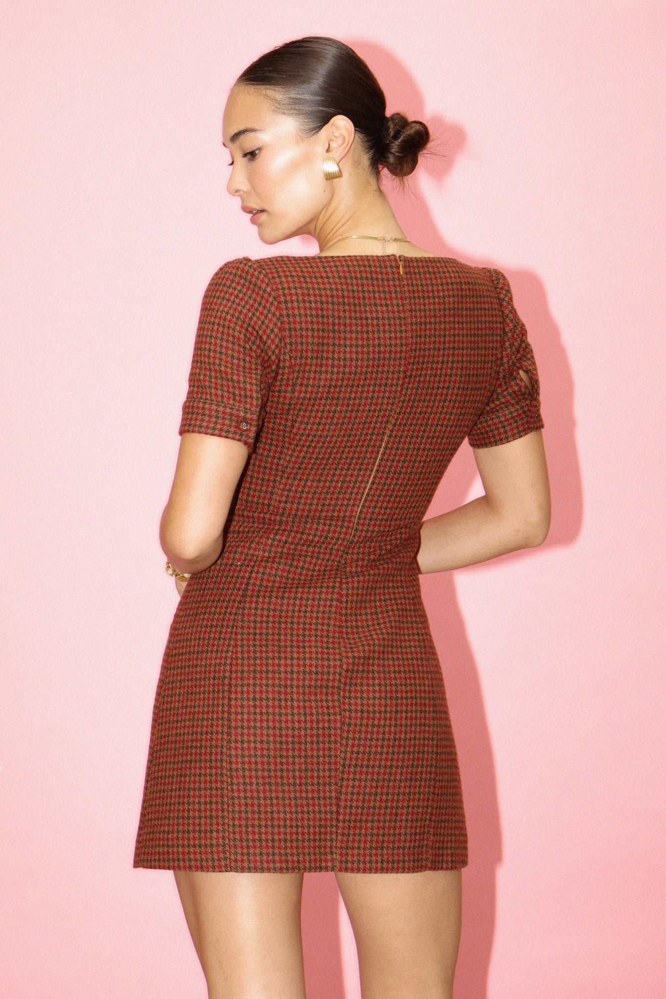 Charlotte Houndstooth Mini Dress