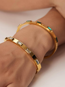 Emery Baguette CZ Bangle Bracelet