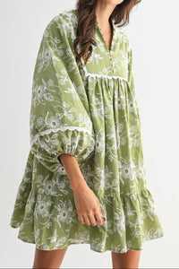 Louise Embroidered Mini Dress