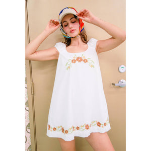 Santana Embroidered Mini Dress