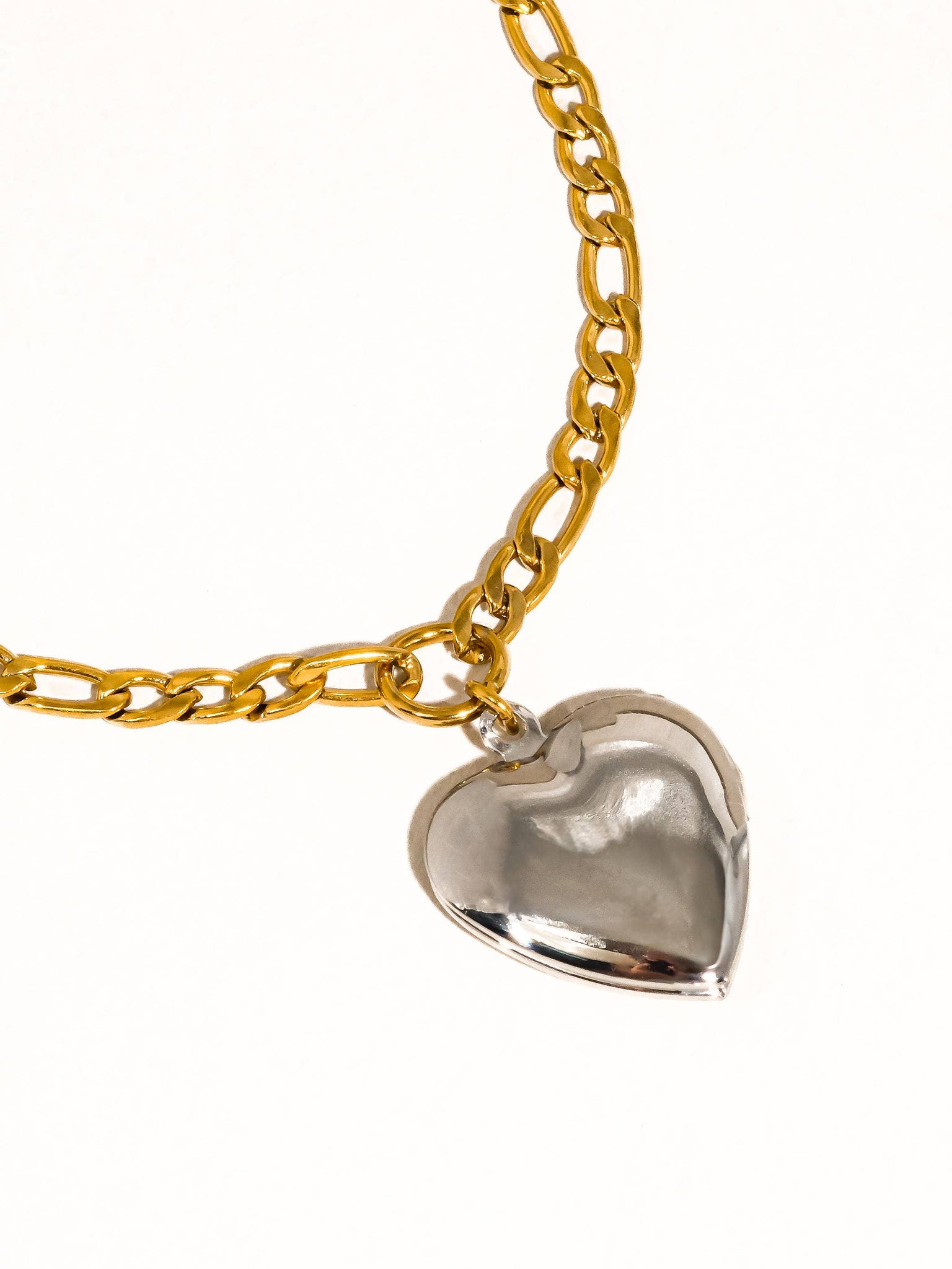 Willow Two Tone Heart Locket Necklace