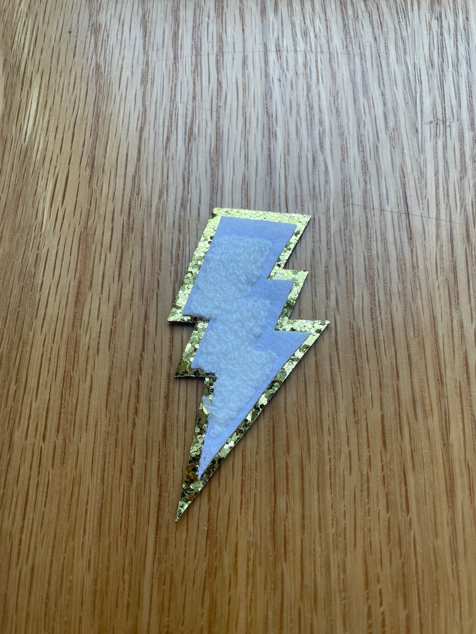 Lightning Bolt Chenille Patch