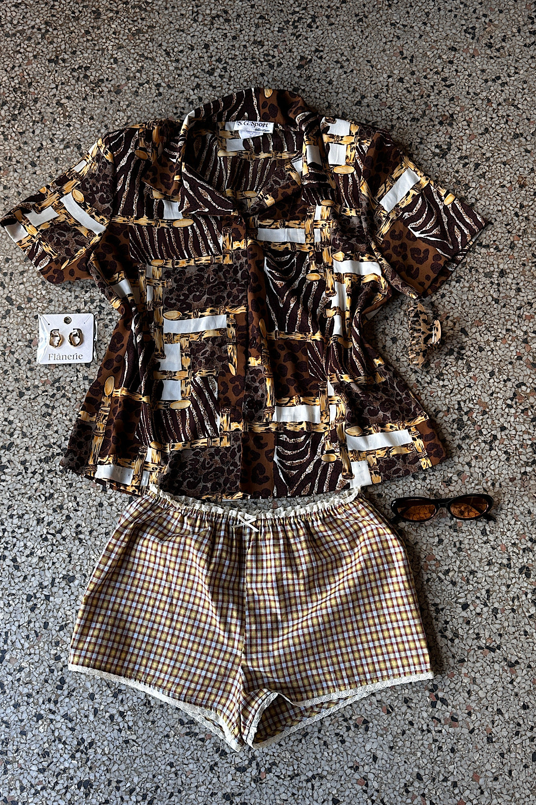 ジャケット・アウター vintage safari shirt USA 1970's Safari Jacket Vintage Cream Retro Short Sleeve