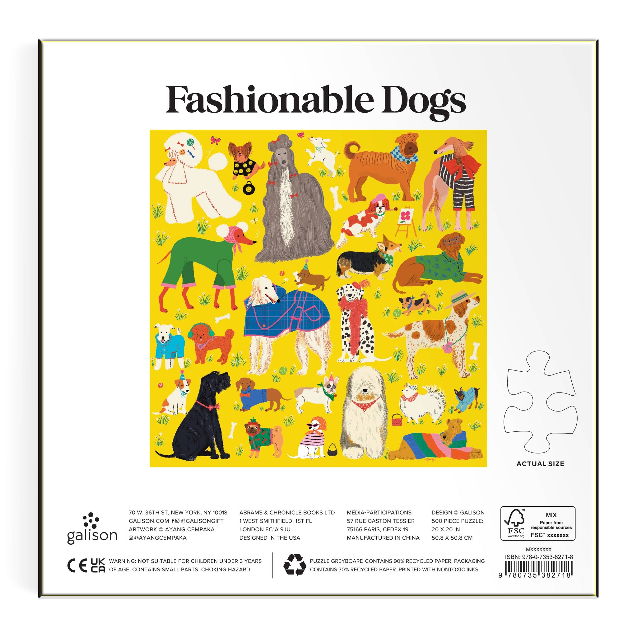 Fashion Dogs 500 Piece Puzzle