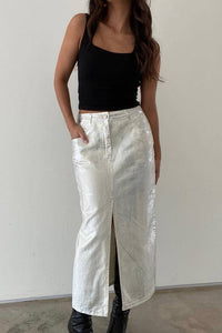 Mina Metallic Maxi Skirt