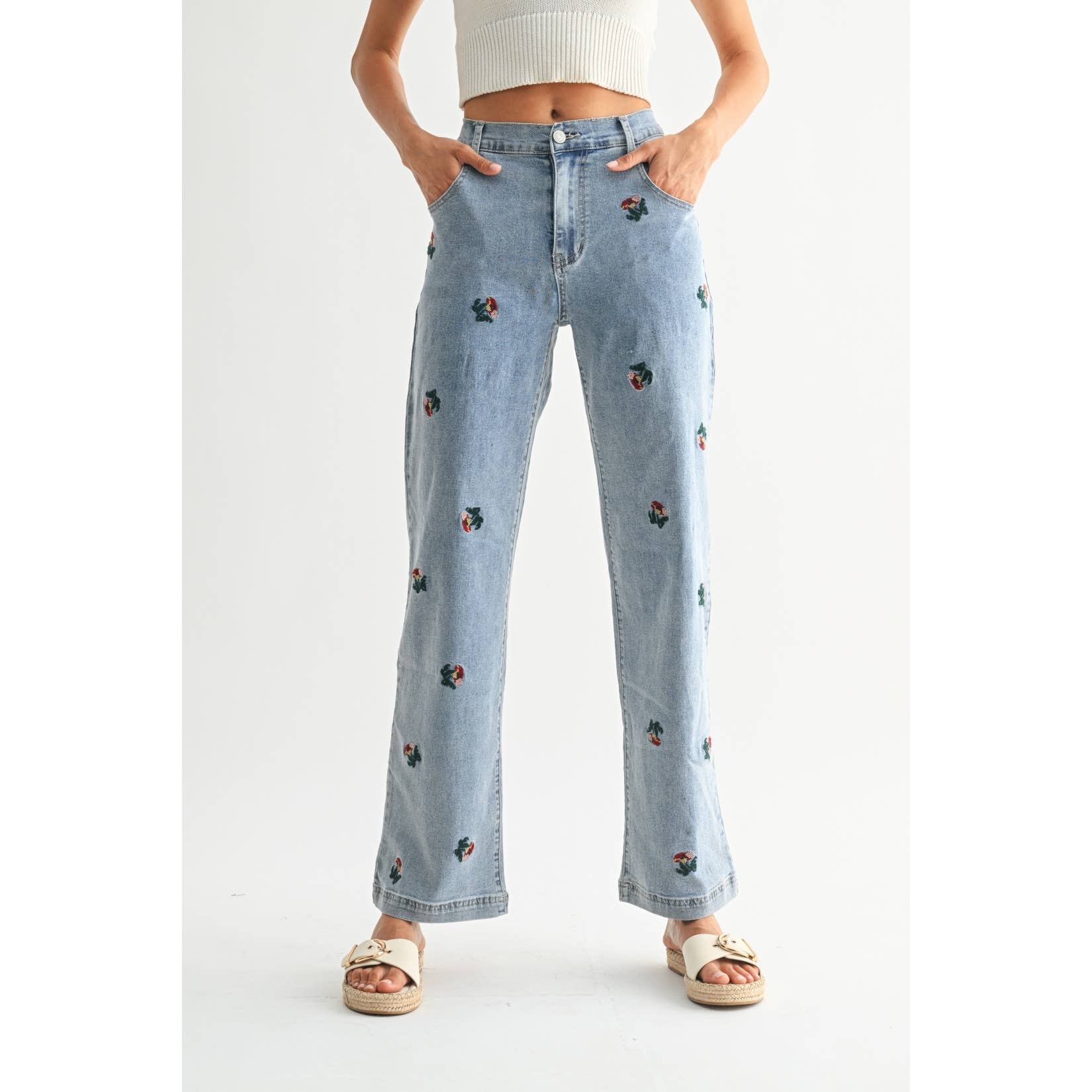 Rosa Embroidered Denim