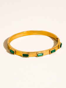 Emery Baguette CZ Bangle Bracelet
