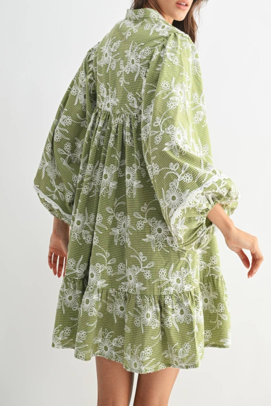 Louise Embroidered Mini Dress