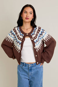 Cherry Raglan Cardigan
