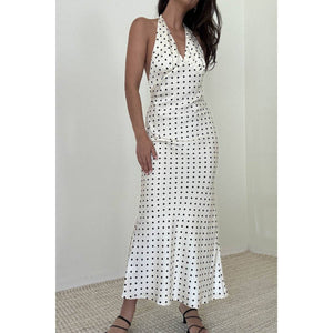 Polly Polka Dot Halter Dress