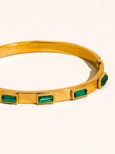 Emery Baguette CZ Bangle Bracelet