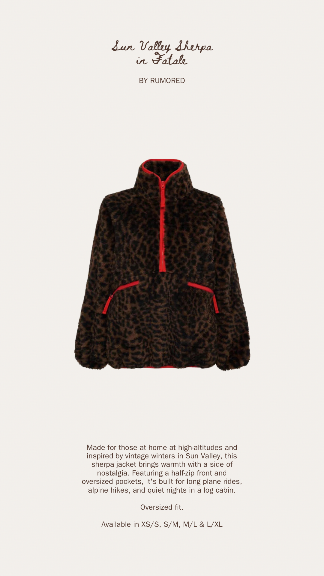 RUMORED - Sun Valley Sherpa