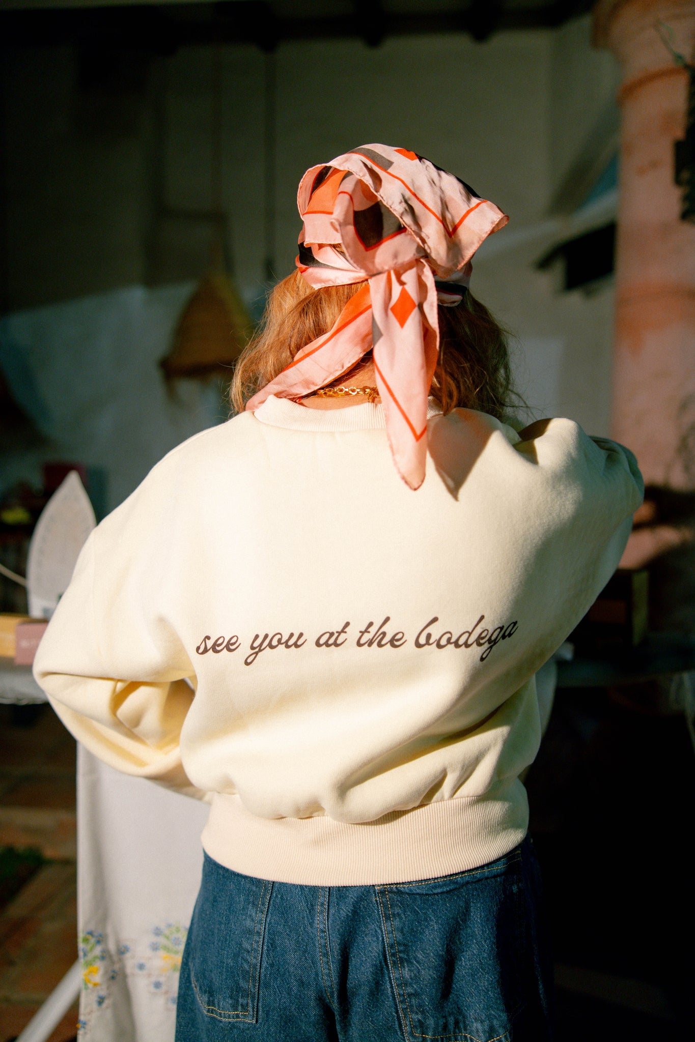 See you at the bodega - Terry Crop Sweatshirt W/ Shorts Set in 