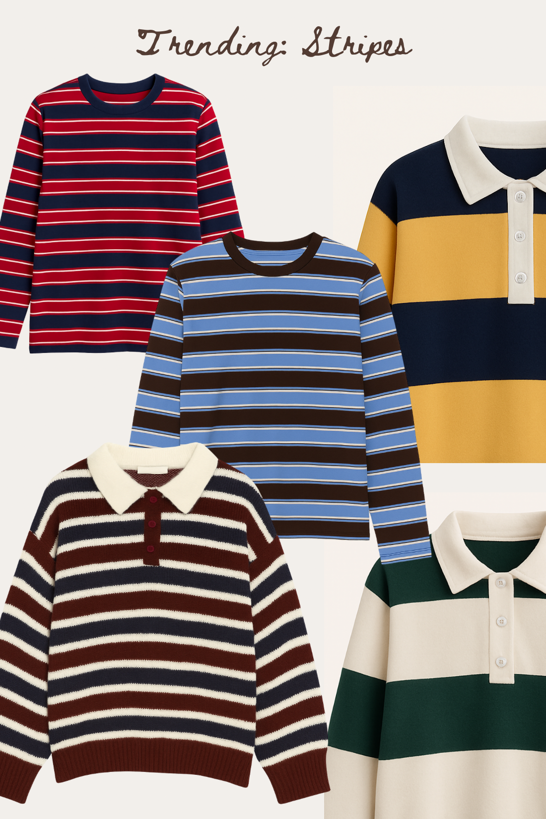 Alex Striped Crewneck Top in Red