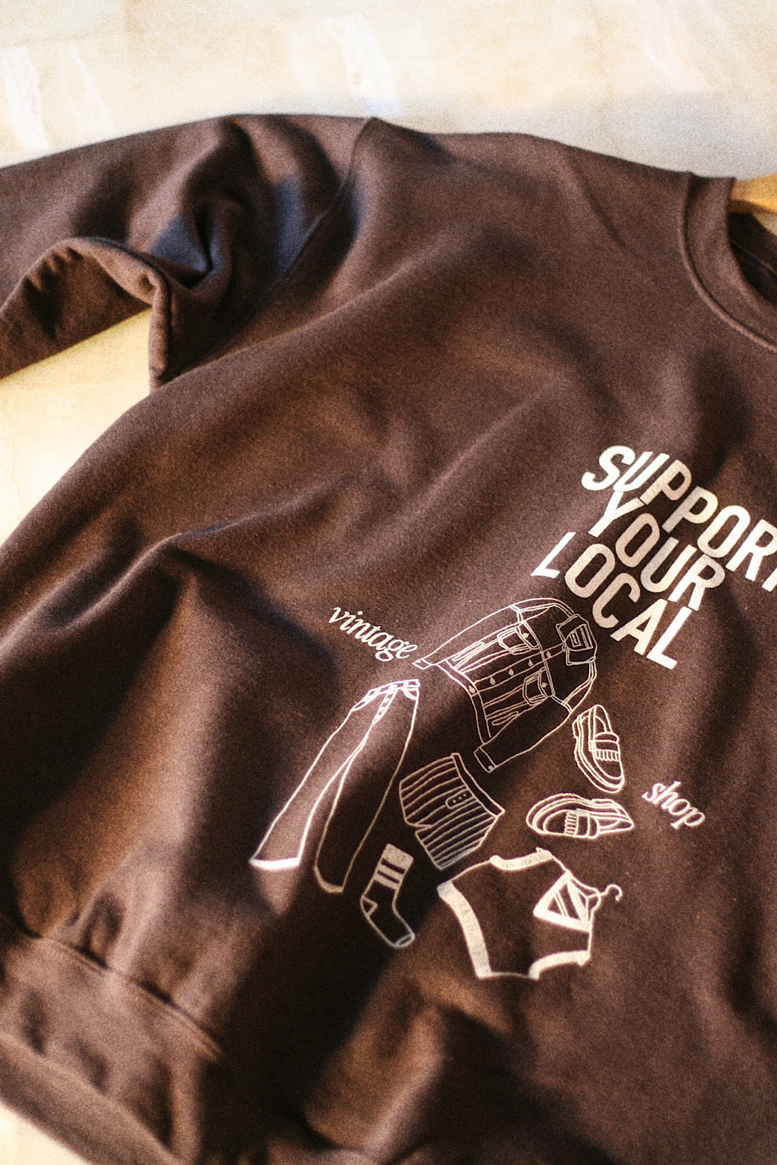 Support Your Local Vintage Shop (Brown) - Umber the Label
