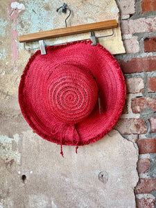 Vintage Red Summer Hat