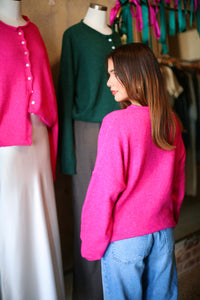 Sadie Cardigan - Fuchsia