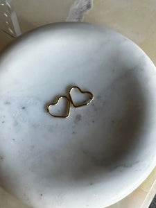 Heart Umber Signature Hoop - Gold