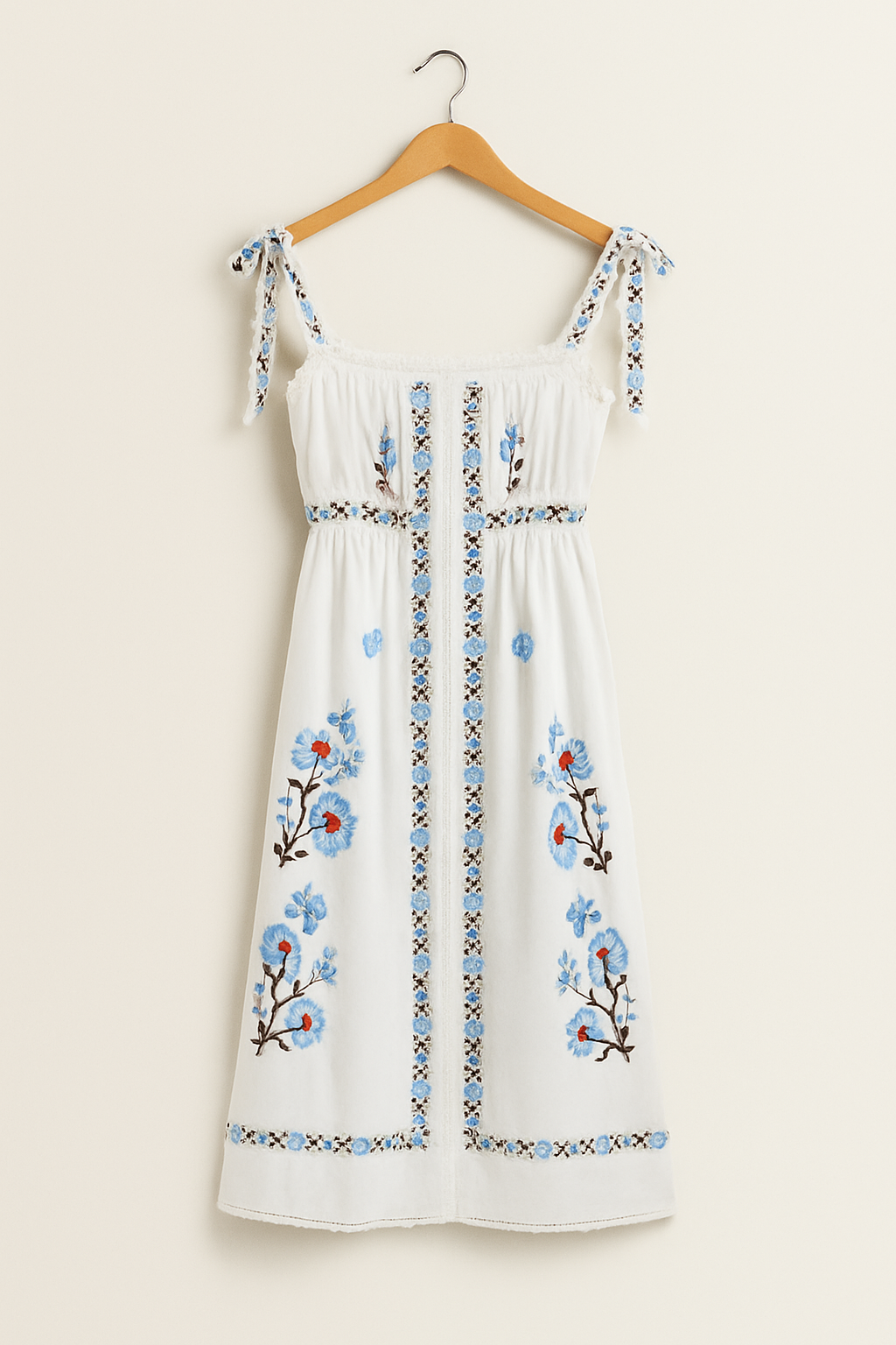 willow embroidered ruffle evening dress WILLOW Formal Dress
