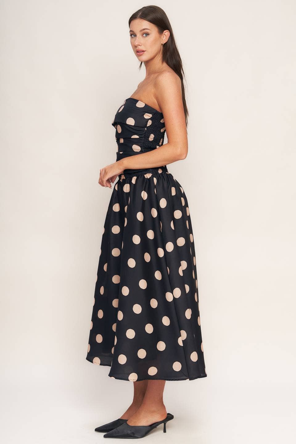 Vicki Polka Dot Midi Dress