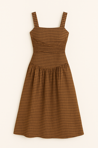 Robin Checkered Midi Dress