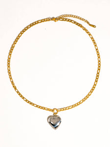Willow Two Tone Heart Locket Necklace