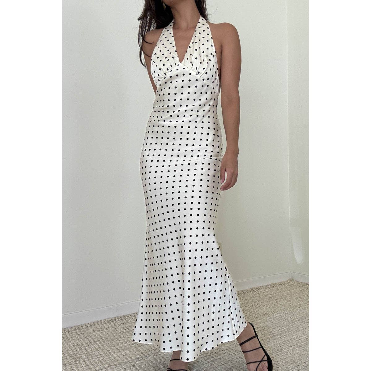 Polly Polka Dot Halter Dress
