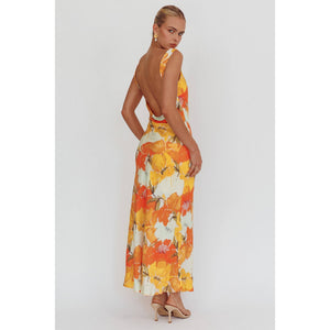 lenny maxi dress Lenny Chemisier Long Dress with Slit