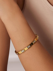 Emery Baguette CZ Bangle Bracelet