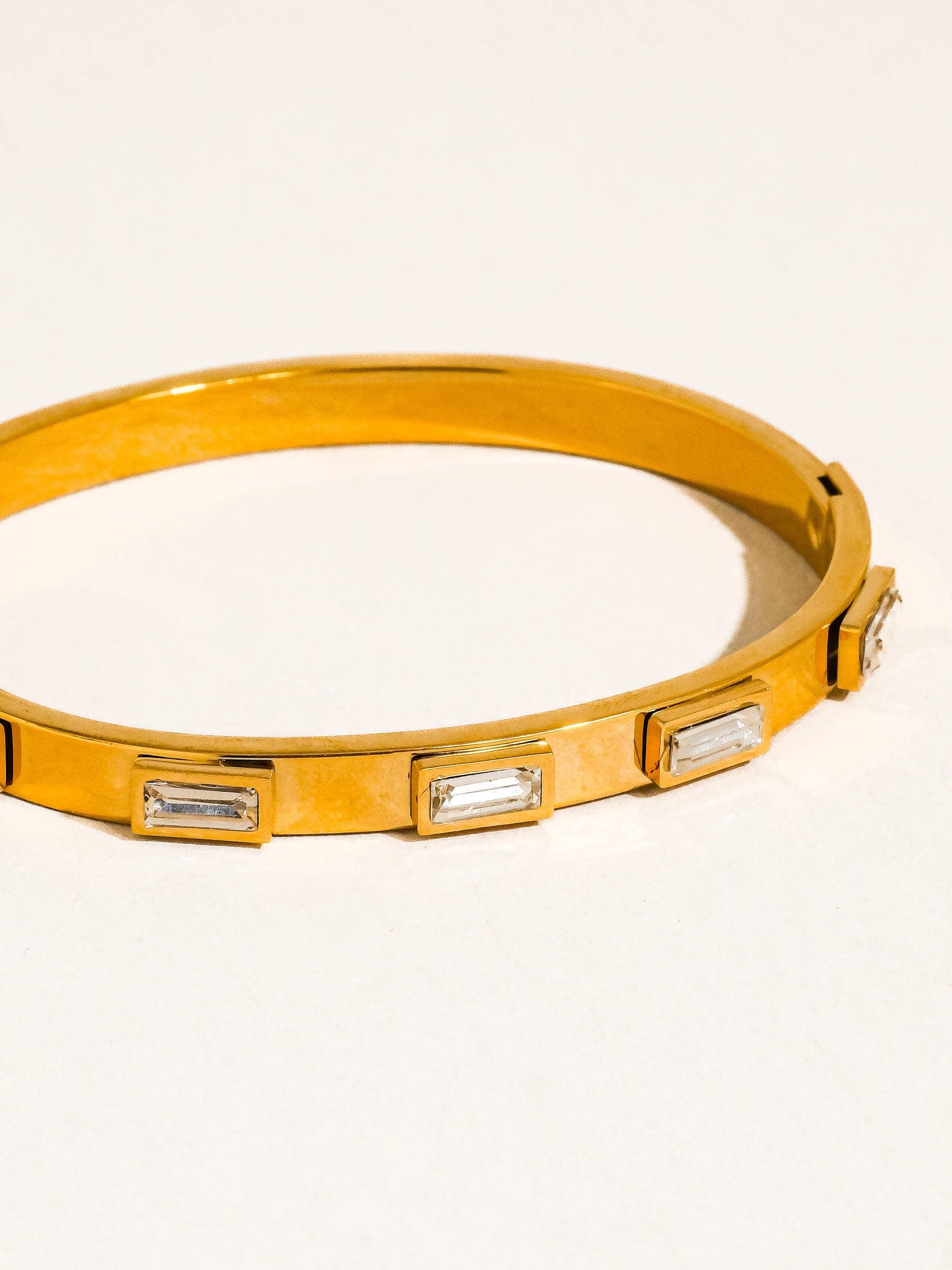 Emery Baguette CZ Bangle Bracelet