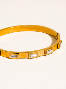 Emery Baguette CZ Bangle Bracelet