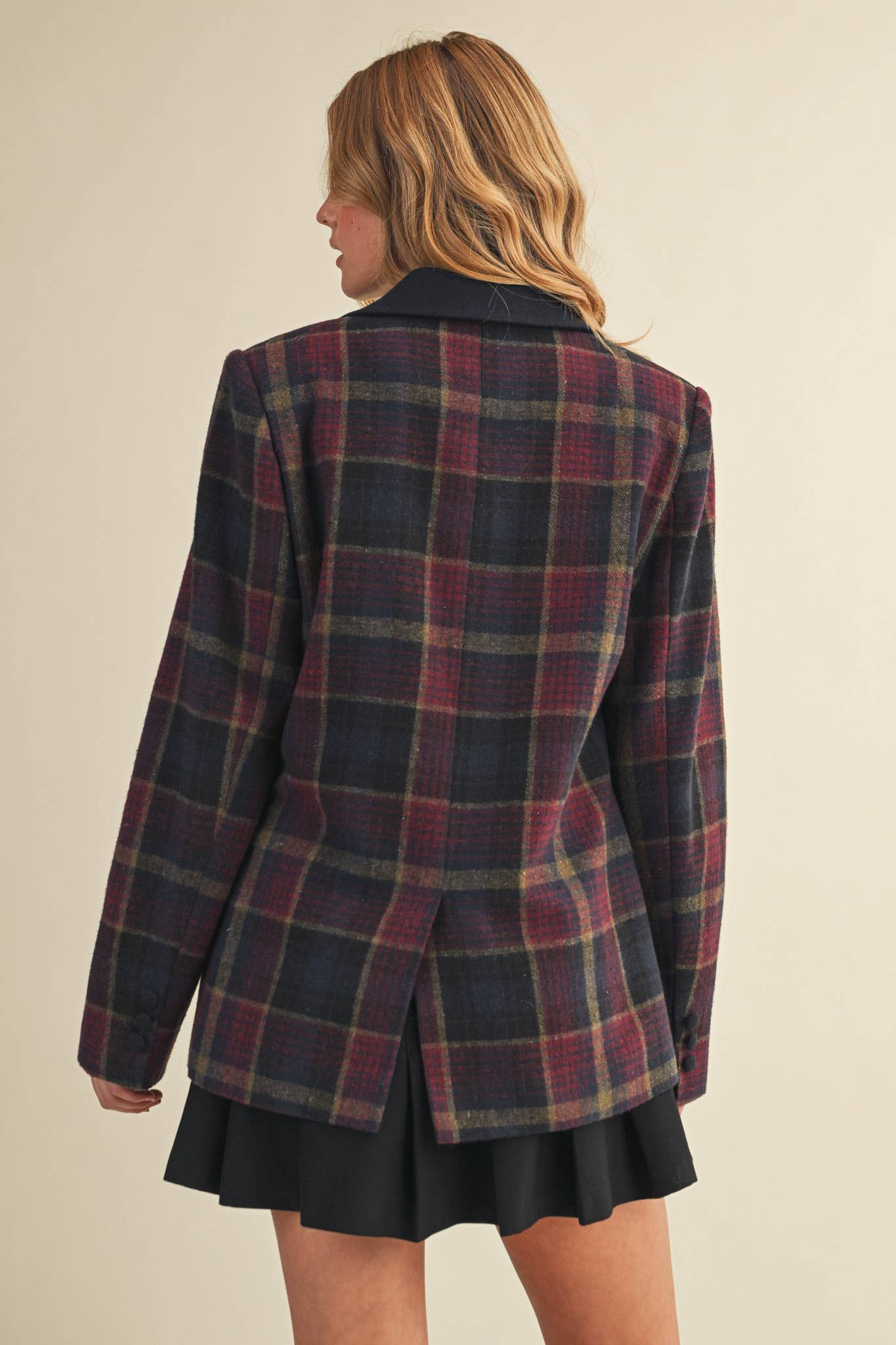 Mulberry Plaid Blazer