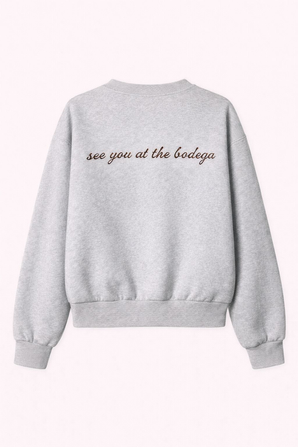 See you at the bodega - Terry Crop Sweatshirt W/ Shorts Set in Ash