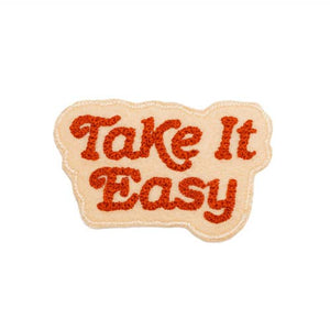 Take It Easy Chain Stitched Sew-On Patch