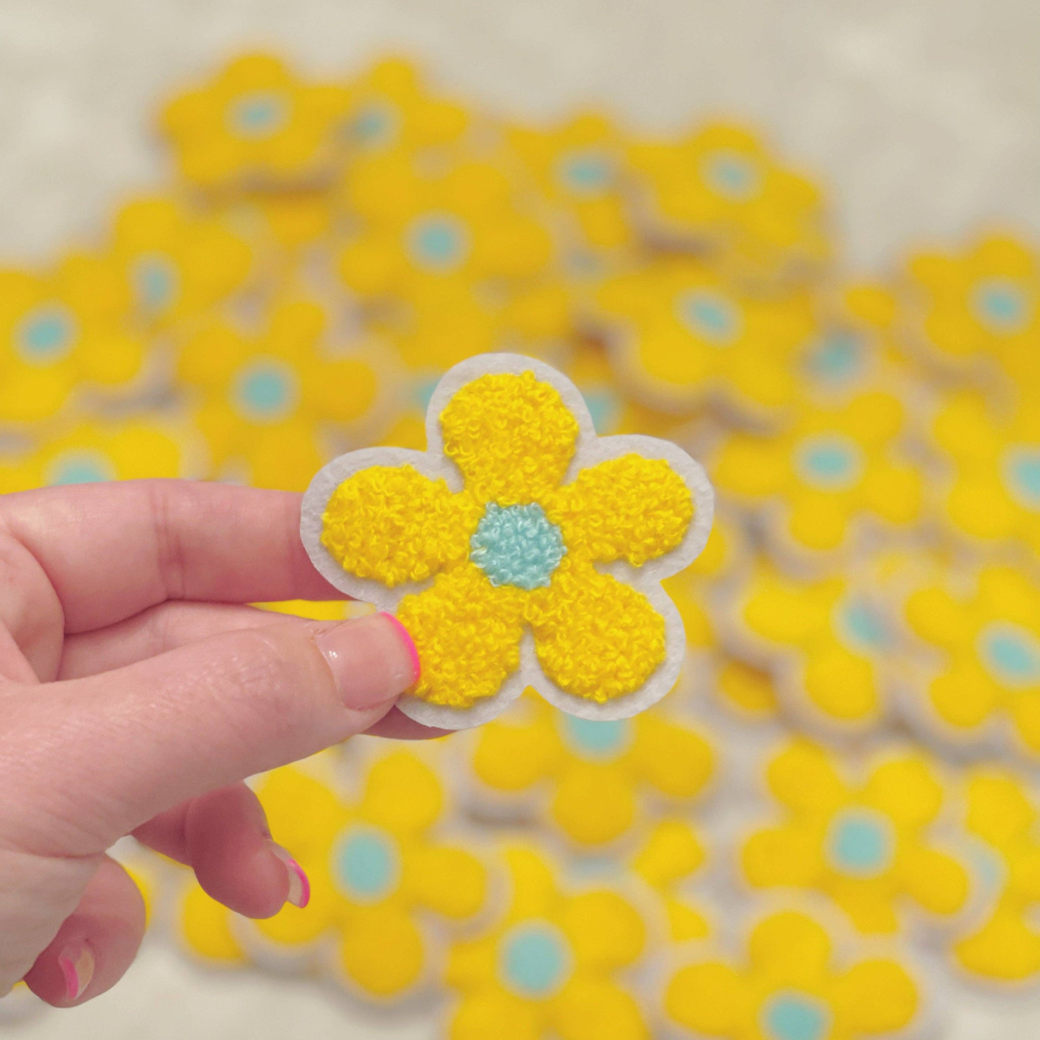 Yellow Flower Chenille Patch