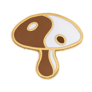 Yin Yang Mushroom Enamel Pin